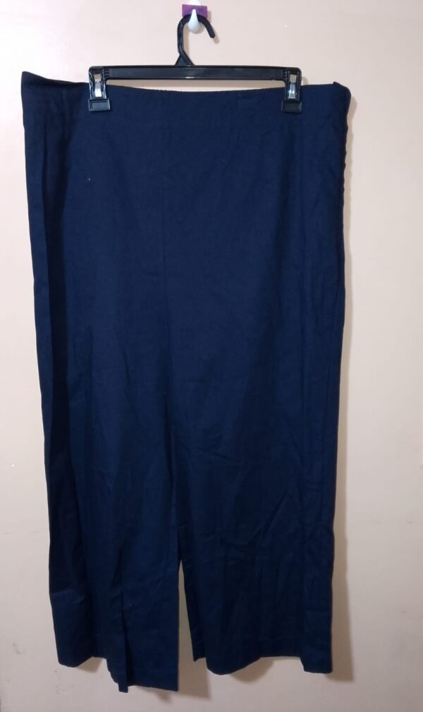 Pantalón culotte para mujer unicolor, silueta amplia, textura lisa