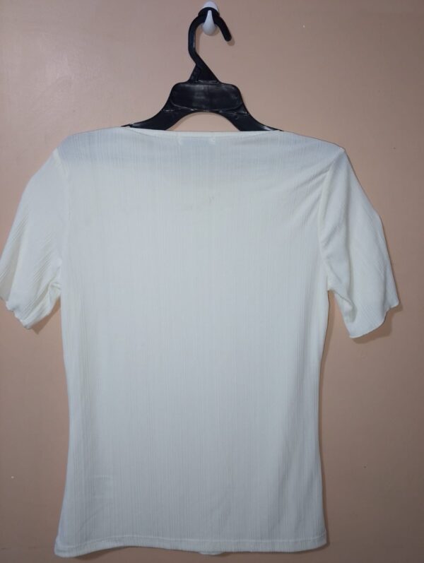 Camiseta unicolor acanalada