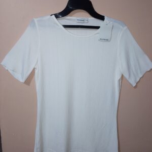 Camiseta unicolor acanalada