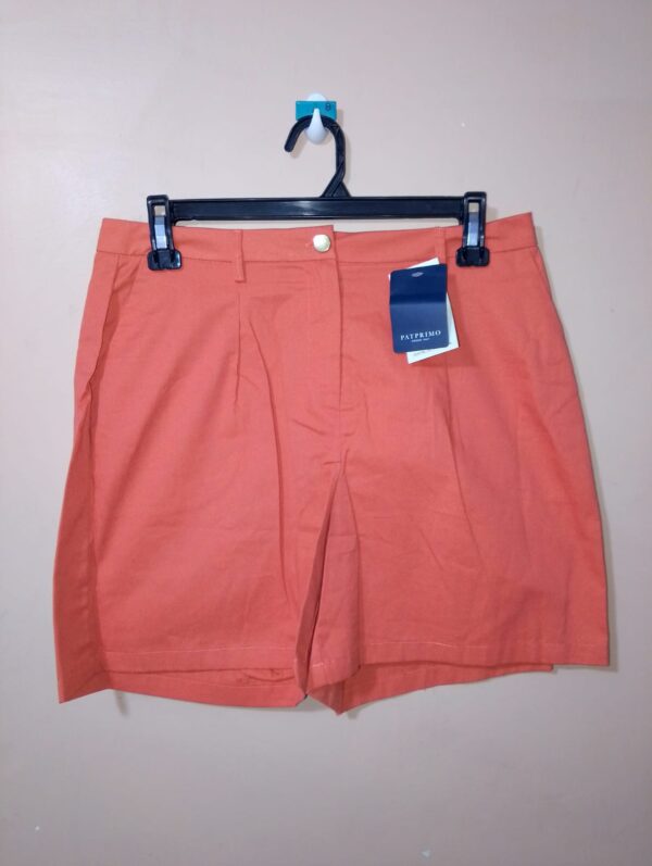 Bermuda Unicolor Con Bolsillos Para Mujeres