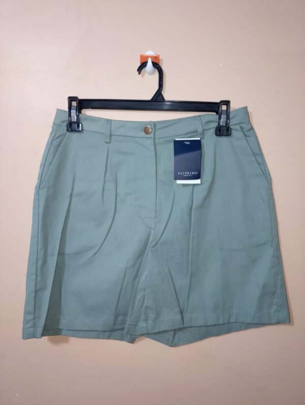 Bermuda Unicolor Con Bolsillos Para Mujeres