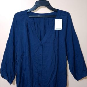 Blusa unicolor con manga 3/4