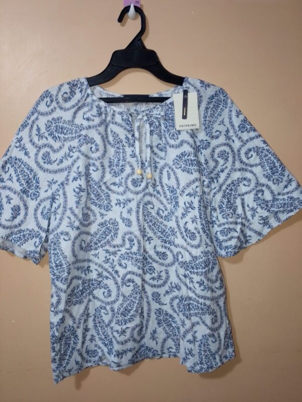 Blusa para mujer con escote redondo manga corta