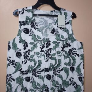 Blusa para mujer, manga sisa, hombros descubiertos, escote en v, textura lisa, silueta amplia