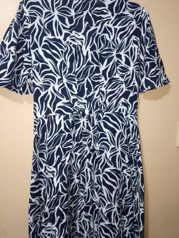 Vestido para mujer, escote en v, manga corta, silueta amplia