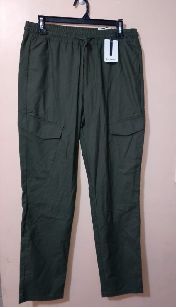 Pantalón Para Hombre Tipo Jogger Con Bolsillos Parche Y Cordón Ajustable