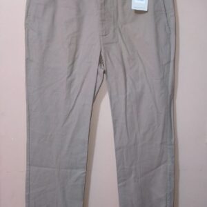 Pantalón Con Cintura Elástica Con Botón y Bolsillos Laterales, Bota Recta Y Silueta Regular Fit