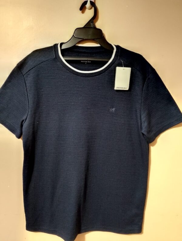 Camiseta para hombre manga corta unicolor cuello redondo