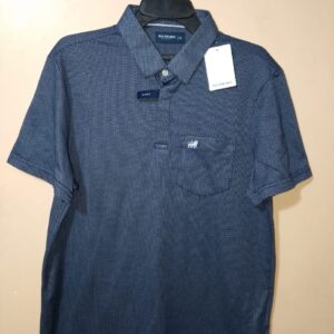Polo para hombre, cuello maquina, manga corta, silueta slim, bolsillo de parche