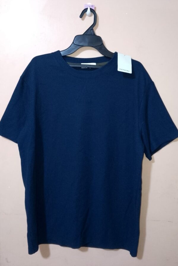 Camiseta para hombre, cuello redondo, manga corta, silueta regular, unicolor
