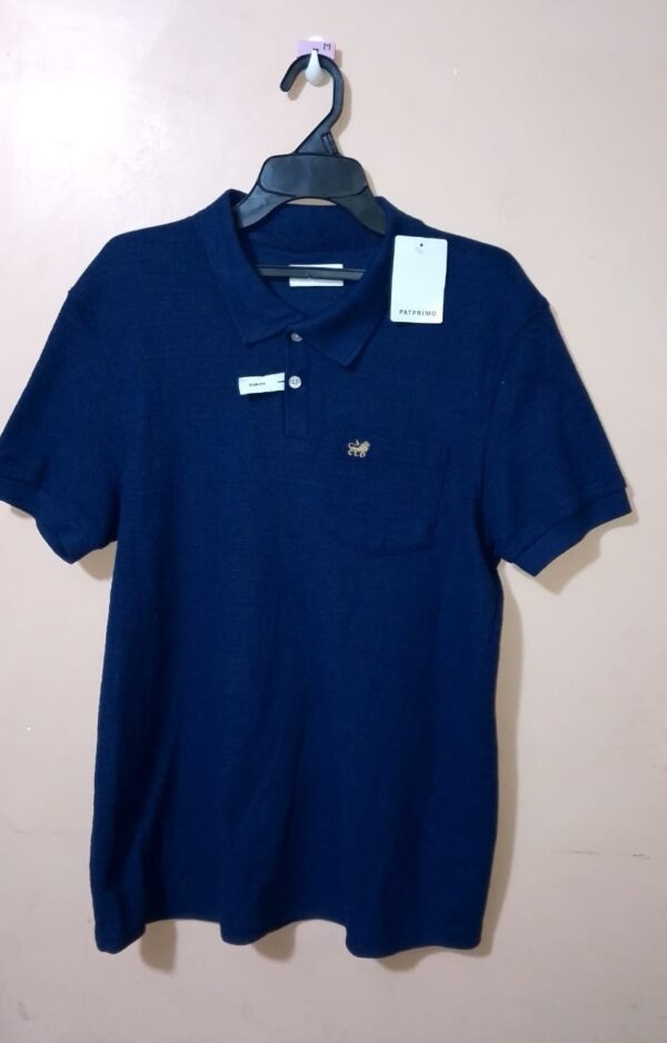 Polo para hombre, cuello tejido, manga corta, silueta slim, unicolor